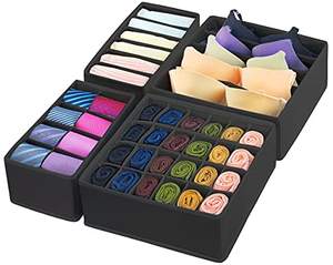 Drawer Wardrobe Organiser Bra Underwear Socks <strong>Ties</strong> Folding Non-Woven Fabric <strong>Boxes</strong> High-Capacity Space-Saving Modern <strong>Storage</strong> - Product Image 2