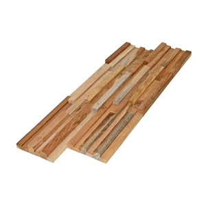 Panel de Pared Rústico de Madera de Teca Natural, Ecológico, Resistente al Moho, para Sala de Estar, Dormitorio, Villa, Hotel, Interior - Product Image 1