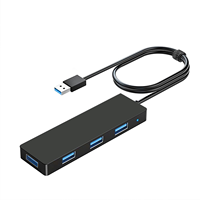 Hub USB haute vitesse SYONG 4-en-1 ultra-mince, concentrateur multiport 4 ports pour ordinateur portable, clé USB, disque dur, console, clavier, souris, Plug & Play