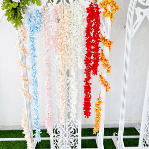 ดอกไม้ประดิษฐ์ ดอกวิสทีเรียสีขาวน้ำเงิน สำหรับตกแต่งซุ้มงานแต่งงาน ตกแต่งเพดานห้องจัดเลี้ยง และตกแต่งบ้าน - Product Image 4