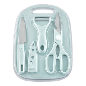 Set di 4 coltelli da <span class=keywords><strong>cucina</strong></span> da <span class=keywords><strong>cucina</strong></span> di <span class=keywords><strong>base</strong></span> con tagliere - Product Image 1