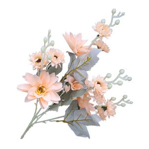 Flores Artificiales de Dalia, Flores de Seda de 30cm-100cm, Decoraciones de Pared para Bodas, Estilo Nórdico, Color Rosa, Blanco y Champán - Product Image 5
