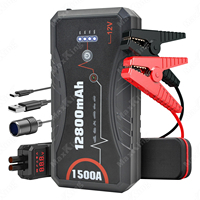 Outil d'urgence de voyage léger AL-JP12 : Démarreur de batterie et Power Bank 1500A Courant de crête, Alarme intelligente, Pinces de démarrage à large plage de température