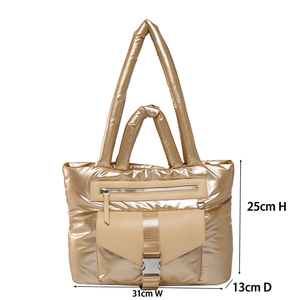 Bolso Tote Acolchado Personalizado para Mujer, Impermeable, Ligero, Suave, con Relleno de Algodón, Forro de Poliéster Resistente - Product Image 3