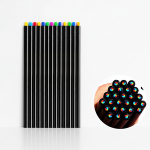 Boîte <span class=keywords><strong>ciel</strong></span> <span class=keywords><strong>étoilé</strong></span> en bois noir Bview Art avec crayons de couleur arc-en-<span class=keywords><strong>ciel</strong></span> 7 couleurs pour le dessin et la peinture des élèves de maternelle - Product Image 6