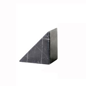 SAIDKOCC Mármol natural Negro Marquina Columna Sujetalibros Oficina moderna Villa Biblioteca Piedra Libro Divisores para celebraciones <span class=keywords><strong>de</strong></span> cumpleaños - Product Image 1