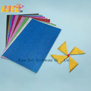 Raco Colorful Durable Papers Glitter DIY Paper Cardboard Hand Craft Sheets Folding Paper for Kids Good Powder