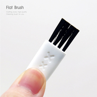 Brosse de nettoyage pour clavier et interstices, 175 mm de long, 9 couleurs, poils PBT, petite brosse double tête, design rond et plat des deux côtés