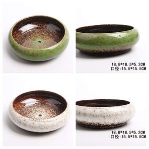 Ensemble de pots à succulentes en céramique émaillée, design bol coloré, décoration de jardin d'intérieur avec trous de drainage, pots à fleurs écologiques - Product Image 5