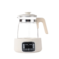 Bouilloire Électrique en Verre Personnalisée en Usine 600W Ébullition Rapide Contrôle de Température 1.3L Élimination du Chlore Utilisation Domestique et en Camping-Car