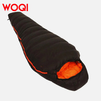 WOQI Sac de couchage en duvet d'oie ultra léger imperméable et épais pour le camping en plein air