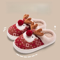 Chaussons d'hiver personnalisés pour femmes avec logo, chaussures d'intérieur chaudes pour l'été, sandales de Noël en stock