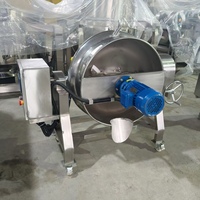 Mélangeur industriel automatique de cuisson de confiture et de sauce 300L chaudière à vapeur électrique à enveloppe de gaz agitateur cuiseur pour la transformation des aliments