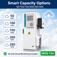 Système de stockage d'énergie solaire 50 kW 55 kW 100 kWp commercial et industriel, batteries LiFePO4 112,5 kWh 314 Ah, armoire de refroidissement par air