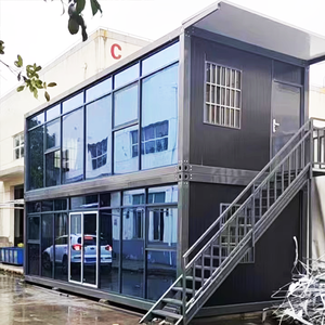 Customize 20 40ft Prefabricated House Portable Office Shower Room With Glasses Wall Container Coffee Shop Office Building Contai - Product Image 5