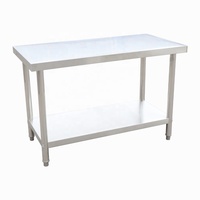 Table de travail commerciale moderne en acier inoxydable robuste pour cuisine avec étagère inférieure pour restaurant, hôtel, traiteur, stockage, facile à nettoyer