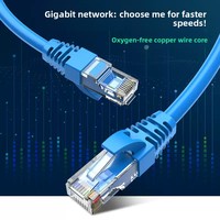 Cable de Conexión Cat6 Blindado de Alta Velocidad, 4 Pares, Cobre Puro, RJ45, para Conexión de Red en Hogar y Oficina