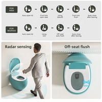 Innovation Toilette intelligente à chasse d'eau avec capteur entièrement automatique Cuvette de vert oeuf Toilette intelligente
