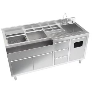 Diseños personalizados de barra de agua y Mostrador de té de burbujas, estación de barra de café móvil portátil con iluminación LED para uso comercial - Product Image 2