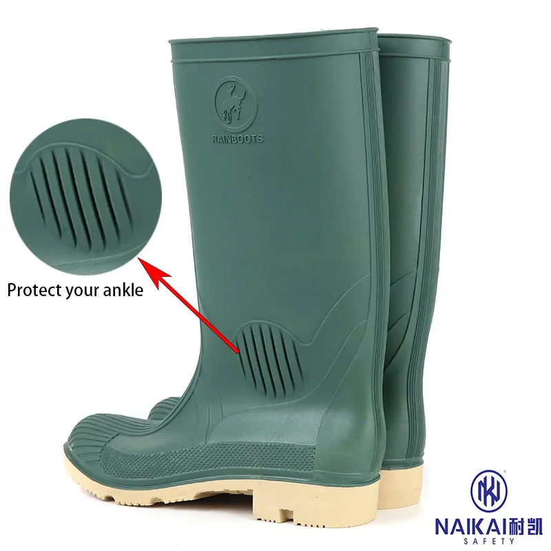 Çevre dostu yağmur botu Pvc çalışma Rainboots ucuz fiyat yağmur çizmeleri