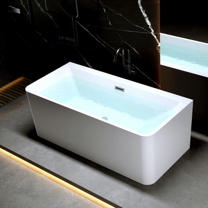 <span class=keywords><strong>Baignoire</strong></span> autonome de trempage en acrylique Rectangle blanc de luxe d'hôtel de haute qualité - Product Image 1