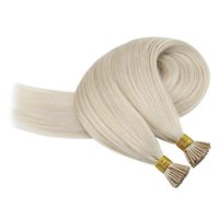 Extensions de cheveux i-tip blondes 100 Remy — ali queen, cheveux naturels, couleur glace, 100g, pointes tricotées, colle à la kératine Invisible, usine