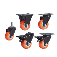 Roues en PVC/PU de 1,5 pouce, 2 pouces et 2,5 pouces pour chariot et équipements de manutention