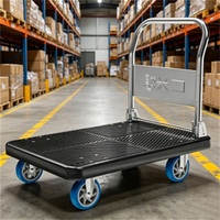 Chariot à plateforme pliable robuste à 4 roues, chariot à main industriel OEM portable 500 kg