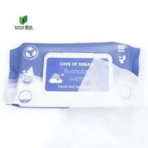Soft Care Baby Wipes Organic Customized Biodegradable Baby Wipes Unscented Flushable Wet Toilet Paper