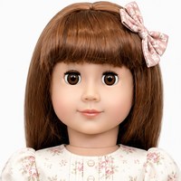 Ensemble de tenue pour poupée en plastique souple de 18 pouces, directement de l'usine, robe florale personnalisée et chaussures Mary Jane pour enfants, éducatif