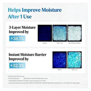 Sérum hydratant intense à la bêta-glucane, soin végétalien régénérant et liftant pour la peau, cosmétique coréenne - Product Image 5