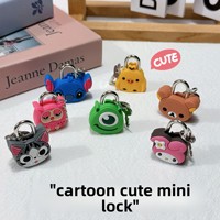 Mini cadenas porte-clés à motif de personnage de dessin animé, serrure antivol pour bagages, étudiants, dortoirs et tiroirs, fabriqué en Chine, modèle 6456