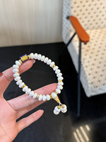 Bracelet en cristal naturel Sinyore White Moonlight - Lapis Lazuli / Perle d'eau douce