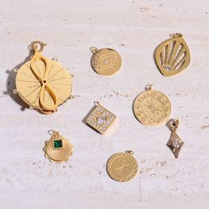 Alta lode accessori gioielli DIY hexagram Charm design unico in acciaio inox zircone placcato in oro ciondolo all'ingrosso - Product Image 2