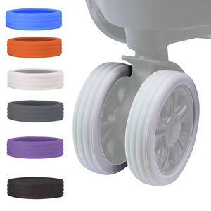 Wholesale 4PCS Luggage Wheels Protector Silicone Caster Shoes Travel <b>Suitcase</b> Reduce Noise Guard Cover <b>Accessories</b> - Product Image 6