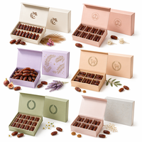 Boîte à dattes écologiques de Dubaï avec logo personnalisé, emballage cadeau en papier rigide durable pour dattes Medjool de luxe