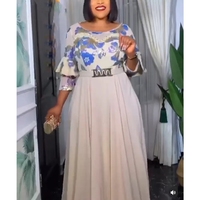 Robe de Soirée Fourreau Africaine de Luxe 2023 Grande Taille pour Femme, Robe de Mariage Élégante à Paillettes et Dentelle, Sexy pour Fête