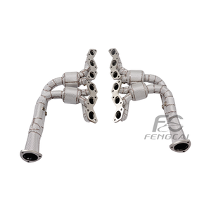 Colector de escape de alto flujo de acero inoxidable SS304 con tubos de escape y escudo térmico para <span class=keywords><strong>Aston</strong></span> <span class=keywords><strong>Martin</strong></span> <span class=keywords><strong>DB9</strong></span> 6.0 V12 que reduce la contrapresión - Product Image 2