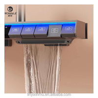 Ensemble de douche mural thermostatique numérique en laiton de haute qualité avec fonction pause et jet doux, nouveau produit chinois pour salle de bain