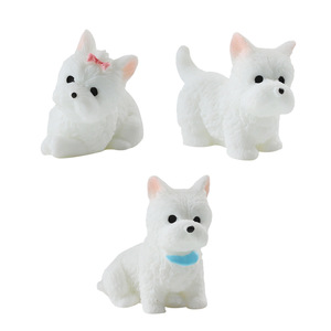 ตุ๊กตาสุนัขเวสต์เทอร์เรียร์น่ารักแบบขายส่ง ของตกแต่งบ้านตุ๊กตาขนาดจิ๋ว รูปสัตว์เลี้ยงสีขาว สำหรับตกแต่งบ้านตุ๊กตา DIY - Product Image 5