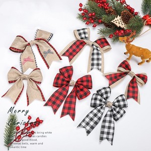 Xmas Oem/Odm Navidad Handgemaakte Custom Kerststrikken Ornamenten Kerstboom Decoratie Lint Strikken Voor Kerst Decoratie - Product Image 3