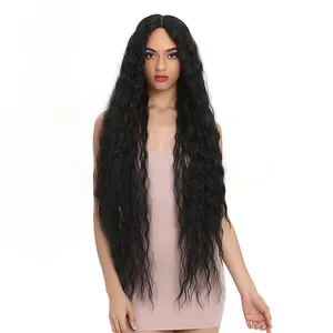 41 inç süper uzun Afro kinky kıvırcık popüler renk bohem stili isı direnci 200 C sentetik saç peruk kadınlar için