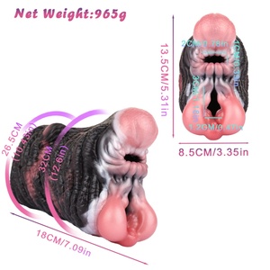 Masturbador Masculino de Doble Canal GEEBA, Vagina de Bolsillo con Forma de Elefante, Vagina de Fantasía, Vagina de Silicona Suave, Vagina Anal Artificial - Product Image 2