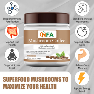 กาแฟเห็ดเสริมอาหาร ODM OEM พร้อมวิตามินดี3 ช่วยบำรุงลำไส้ให้แข็งแรง เสริมสร้างความแข็งแรงของกล้ามเนื้อ สำหรับผู้ใหญ่ - Product Image 3