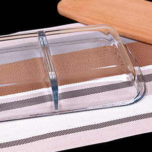 Teglia da Forno Rettangolare in Vetro Borosilicato ad Alta Resistenza al Calore con Manici e Scomparti, 2.2L, per Cucina Domestica - Product Image 6