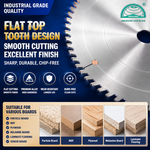 Lame de scie circulaire industrielle TCT JINGSHANG 300x30x96 (12''96T) en acier allemand chromé, OEM, pour une coupe lisse du bois - Product Image 6