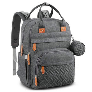 2021多機能防水ベビーおむつ交換バッグベビートラベルバックパックチェンジングパッド付きおむつバッグ - Product Image 1