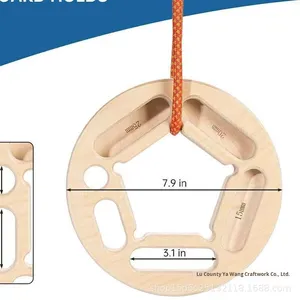 Hangboard portátil para exteriores para escalada en roca, Hangboard de madera, fortalecedor para agarre de dedo, entrenamiento de brazo - Product Image 4