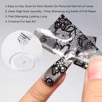 Gel de transfert adhésif puissant pour nail art, sans HEMA ni TPO, pour le transfert rapide des motifs et autocollants pour ongles