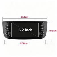 Autoradio Android 6,2 pouces, lecteur MP3 pour Fiat Punto, Android Auto, CarPlay sans fil, WiFi intégré, USB, écran capacitif IPS, garantie 1 an